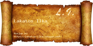 Lakatos Ilka névjegykártya
